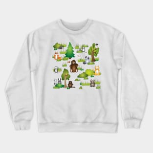 Cute forest scene Crewneck Sweatshirt